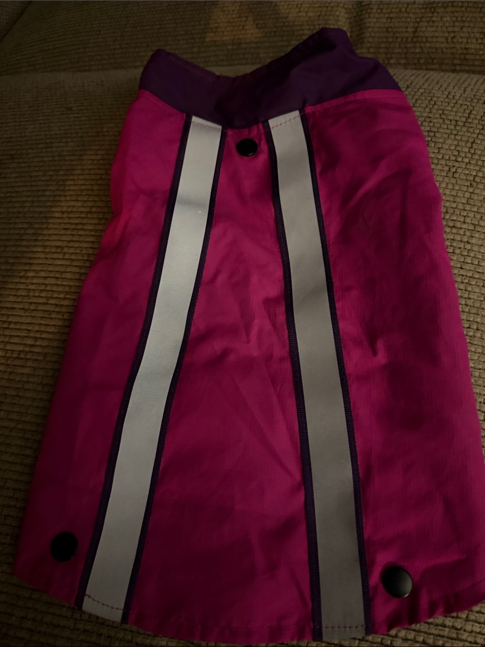 Top Paw Pink and Purple Reflective Dog Raincoat